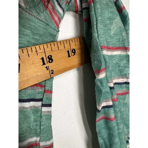 David Cline Striped Dress 3/4 Sleeve Collared Casual Tunic Green Size M - Picture 8 of 8